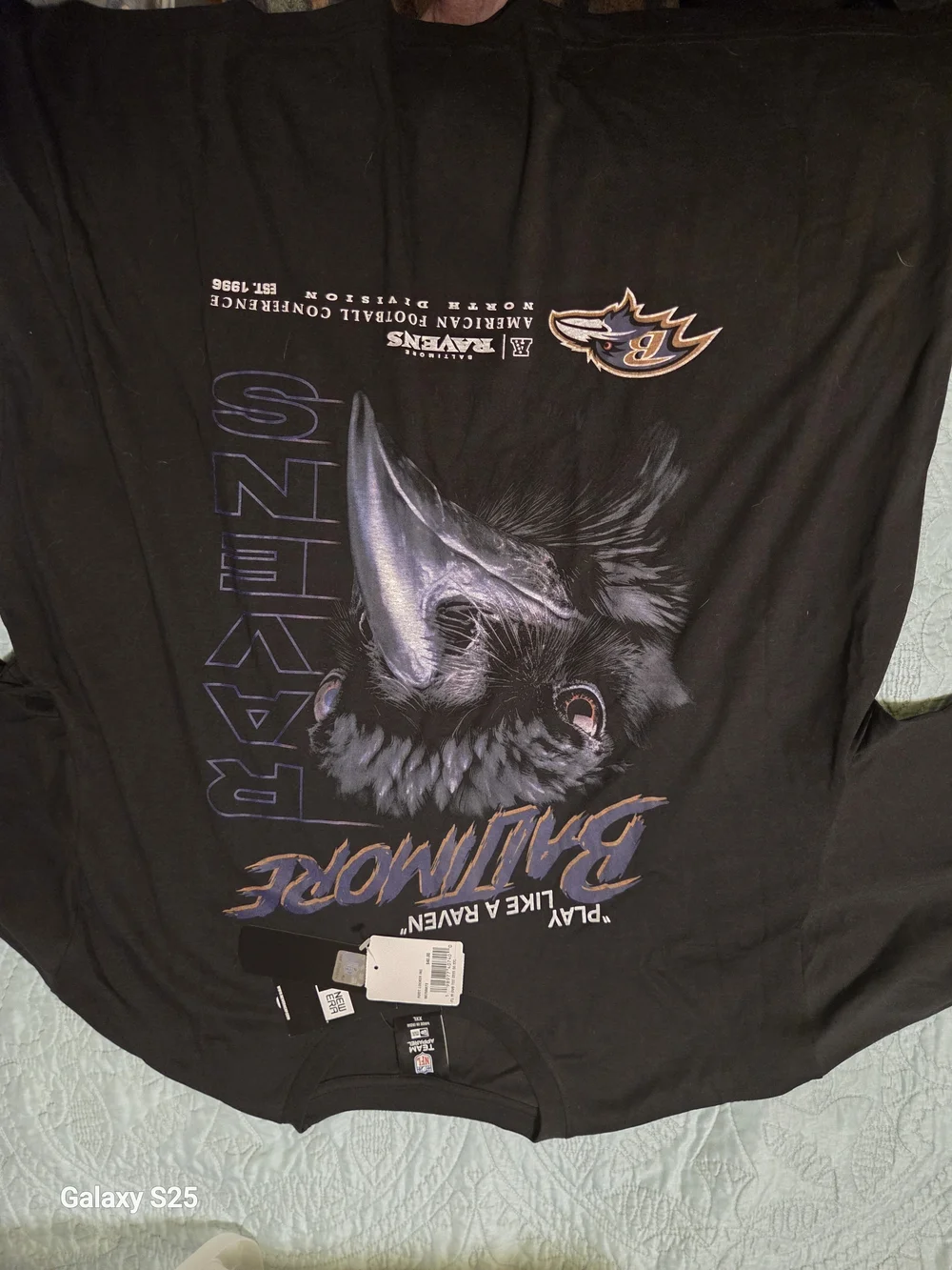 Baltimore Ravens Black Graphic Bird T-Shirt